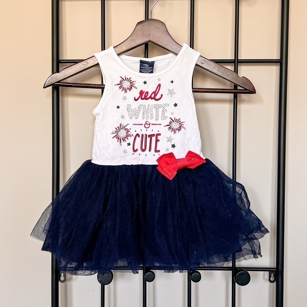 Authentic Kids Fourth of July Tutu Dress Sz 18 mos
